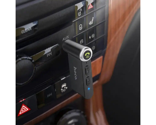 Bluetooth-ресивер HOCO E58 Magic music car AUX BT receiver Black (6931474748768)