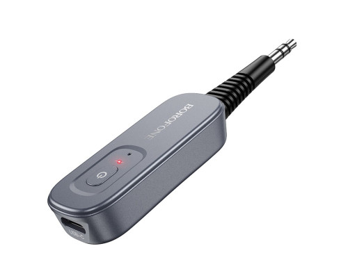 Bluetooth-ресивер BOROFONE BC51 Clear way AUX BT audio receiver/transmitter Metal Grey (6941991117305)