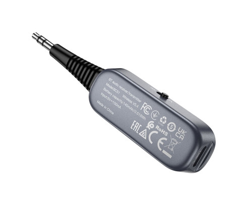 Bluetooth-ресивер BOROFONE BC51 Clear way AUX BT audio receiver/transmitter Metal Grey (6941991117305)