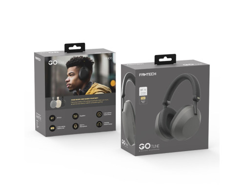 Бездротова Стерео Гарнітура Fantech Go Tune WH06 Колір Сірий 6972661287882 ma38265_3667995