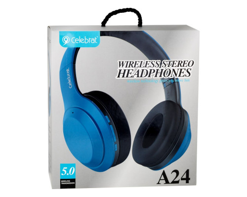 Бездротова Стерео Гарнітура Celebrat A24 Колір Синiй 6925146923362