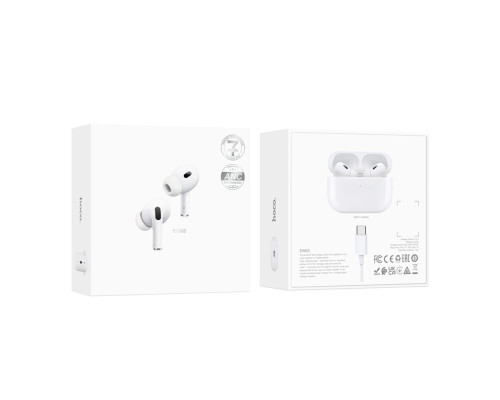 Бездротова Стерео Гарнітура Hoco EW63 ANC Колір Бiлий 6942007618663 ma37652_3663763