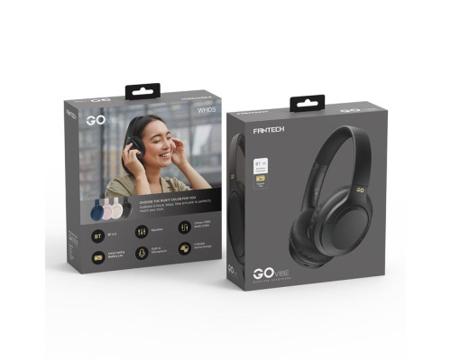 Бездротова Стерео Гарнітура Fantech Go Vibe WH05 Колір Бежевый 6972661287868 ma38249_3667965