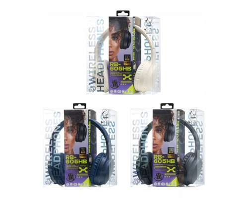 Бездротова Стерео Гарнітура Remax RB-605HB Колір Бежевий 6954851235569