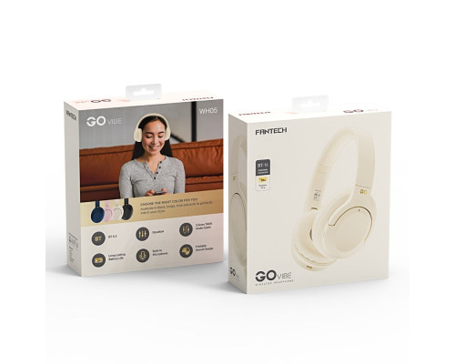 Бездротова Стерео Гарнітура Fantech Go Vibe WH05 Колір Рожевий 6972661287875 ma38249_3667966