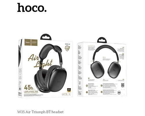 Бездротова Стерео Гарнітура Hoco W35 Air М'ята упаковка Чорний ma184068_470051