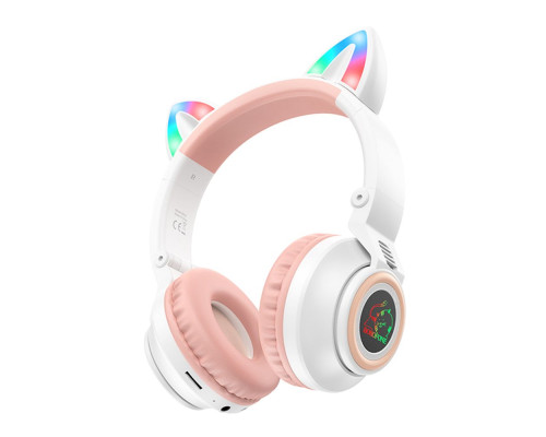 Бездротова Стерео Гарнітура Borofone BO18 Cat Ear Колір Білий 6974443384956 ma28705_3663130