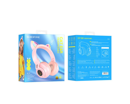Бездротова Стерео Гарнітура Borofone BO18 Cat Ear Колір Білий 6974443384956 ma28705_3663130