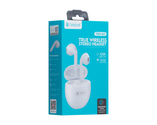 Бездротова Стерео Гарнітура Celebrat TWS-W3 Колір Чорний 6925146992818 ma21670_311665