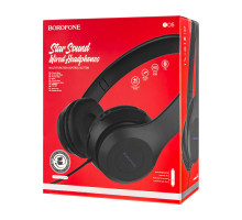 Навушники BOROFONE BO5 Black (Star sound wired headphones) NBB-139306