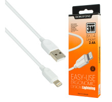 Кабель BOROFONE BX14 LinkJet Lightning devices, 3m White NBB-115878