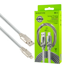 Кабель BOROFONE BU12 Synergy Lightning 2.4A 1.2m Silver NBB-124681