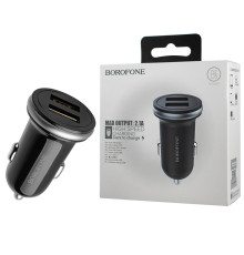 Автомобільний зарядний пристрій BOROFONE BZ5 CarPal, dual USB ports, 2.1A, Black NBB-115845