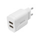 Зарядний пристрій BOROFONE BA37A 2USB, White (with Type-C cable) NBB-128874