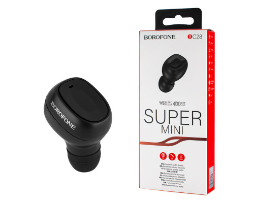 Гарнитура Bluetooth BOROFONE BC28 Shiny sound MINI wireless headset Black NBB-136193