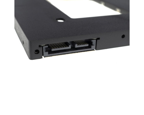 Кишеня для 2.5' SATA HDD,SSD h=9.5mm, устанавливается замість SATA-привода ноутбука, Second HDD Caddy Optibay, матовий NBB-39986