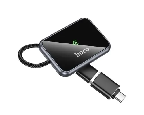 Автомобільний бездротовий адаптер HOCO HU1 Way car wireless CarPlay adapter metal grey mag-6942007623674145537
