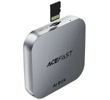 Автомобільний CarPlay ACEFAST QC2 AI box carplay wireless adapter for car Metal Grey mag-6974316285830153357