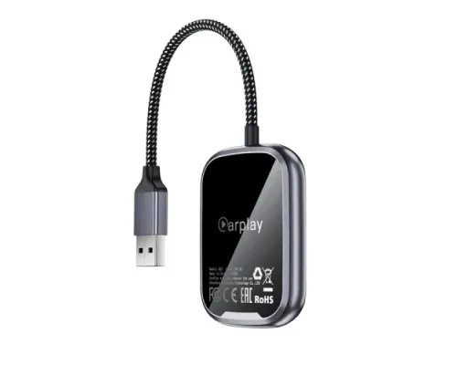 Автомобільний CarPlay ACEFAST QC1 wireless adapter for car Metal grey mag-6974316285793153839