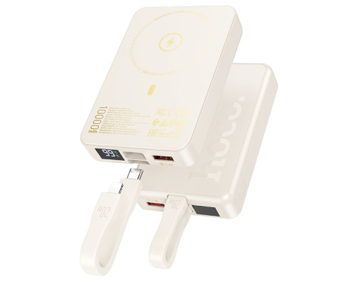 Універсальна Мобільна Батарея Power Bank Hoco Q24 Elegant 22.5W+PD20W with cable and magnetic 10000mAh Колір Чорний 6942007623438 ma34399_3340262