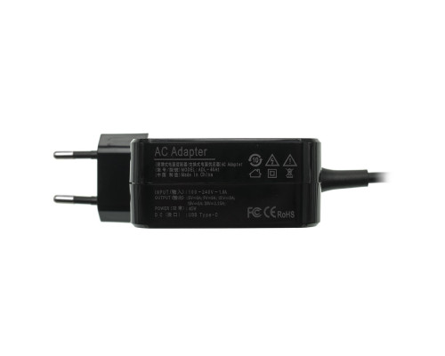 Блок живлення для ноутбука TYPE-C 45W, квадратный, black NBB-102838