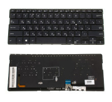 Клавіатура для ноутбука ASUS (UX331 series) rus, black, без фрейма, підсвічування клавіш NBB-103033
