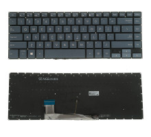 Клавіатура для ноутбука ASUS (W700 series) eng, black, без фрейма, підсвічування клавіш NBB-107468