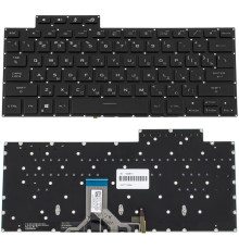 Клавіатура для ноутбука ASUS (GV301 series) rus, black, без фрейму, підсвічування клавіш (ОРИГІНАЛ)