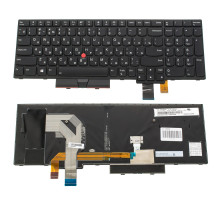 Клавіатура для ноутбука LENOVO (ThinkPad: T570, T580) rus, black, підсвічування клавіш NBB-109748