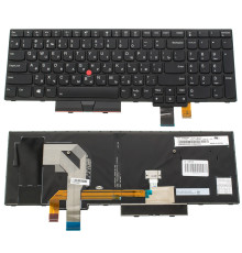 Клавіатура для ноутбука LENOVO (ThinkPad: T570, T580) rus, black, підсвічування клавіш NBB-109748