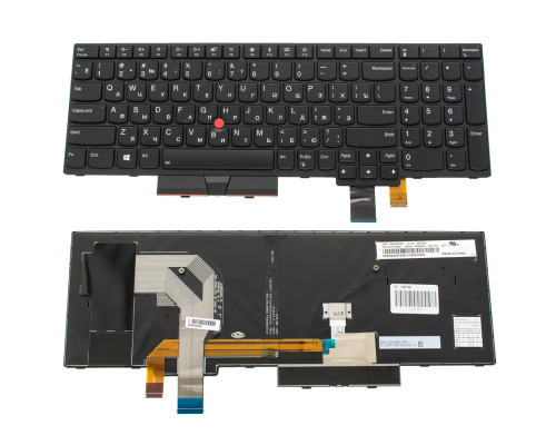 Клавіатура для ноутбука LENOVO (ThinkPad: T570, T580) rus, black, підсвічування клавіш NBB-109748