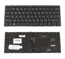 Клавіатура для ноутбука HP (ProBook: 830 G8, 835 G8) rus, black, без фрейма, підсвічування клавіш NBB-112070