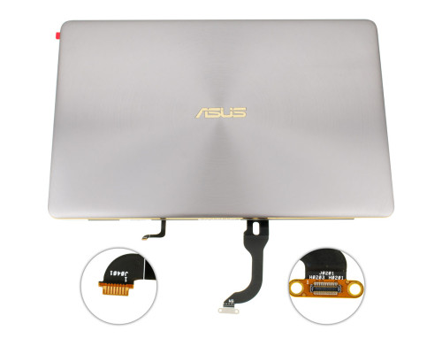 Матриця (кришка в зборі з петлями та шлейфом) для ноутбука ASUS (UX490, UX490UA), silver