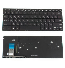 Клавіатура для ноутбука ASUS (UX330CA series) rus, black, без фрейма, підсвічування клавіш NBB-119402