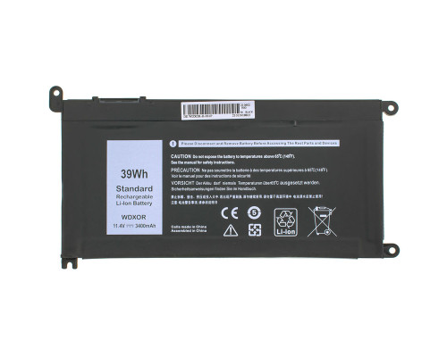 Батарея для ноутбука DELL WDX0R (Inspiron: 15 5568, 13 5368, 13 5378) 11.4V 3400mAh 39Wh Black NBB-126025