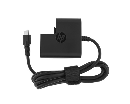 Оригінальний блок живлення для ноутбука HP USB-C 45W (15V/3A, 12V/3A, 5V/2A), USB3.1/Type-C/USB-C, квадратний, black (з мережним кабелем!) NBB-128864