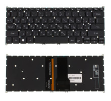 Клавіатура для ноутбука ACER (AS: SF314-54) rus, black, без кадру, підсвічування клавіш