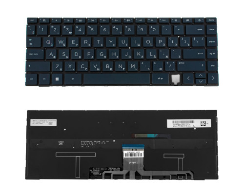 Клавіатура для ноутбука HP (14-EA) rus, чорна, без фрейма, підсвітка клавіш NBB-134058