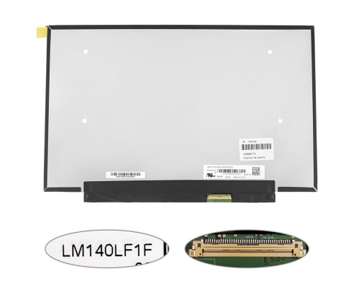 Матрица 14.0" LM140LF1F02 (1920*1080, 40pin(eDP, 144Hz, IPS, 300cd/m2), LED, SLIM (без планок и ушек), матовые, разъем справа внизу) для ноутбука NBB-134144