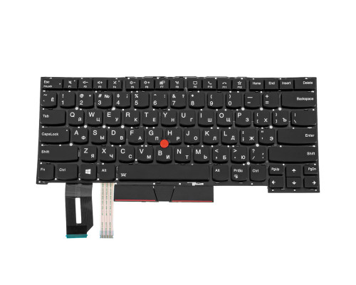 Клавіатура для ноутбука LENOVO (ThinkPad: E480, L380) rus, black, підсвічування клавіш, без фрейма NBB-135048