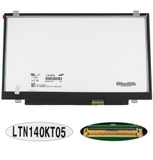 Матриця 14.0 LTN140KT05 (1600*900, 40pin, LED, SLIM (вертикальні вушки), матова, роз'єм праворуч знизу) для ноутбука (renew) NBB-138814