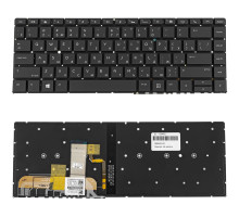 Клавіатура для ноутбука HP (EliteBook X360 1040 G5 G6) rus, black, без фрейма, підсвічування клавіш(оригінал) NBB-139452