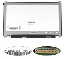 Матриця 13.3 N133HSE-EA3 Rev. С3 (1920*1080, 30pin (eDP, IPS), LED, SLIM (вертикальні вушки), глянець, роз'єм ліворуч знизу) для ноутбука NBB-139914