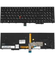 Клавіатура для ноутбука LENOVO (ThinkPad: E550, E555) rus, black, подсветка клавиш