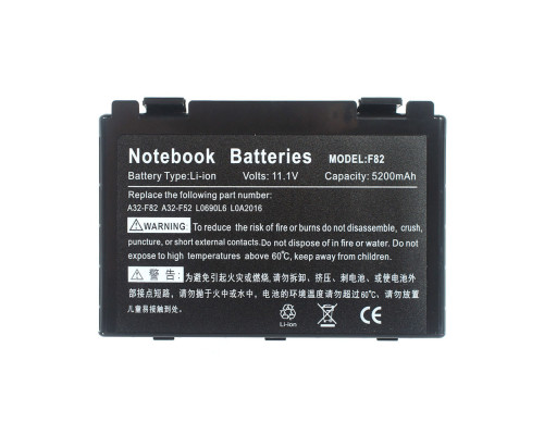 Батарея для ноутбука ASUS A32-F82 (F52, F82, K40, K50, K51, K60, K61, K70, X5D, X87, X8A) 11.1V 5200mAh Black NBB-29008