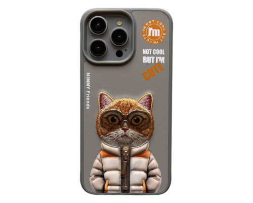 Чохол TPU+PC Nimmy 3D with Metal Buttons для iPhone 16 Pro Колір Dog Black 6971080319402