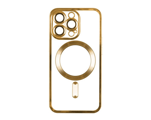 Чохол TPU Metallic Full Camera with Magsafe для Iphone 12 Колір Gold 2020000342922