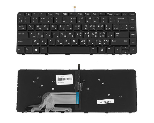 Клавіатура для ноутбука HP (ProBook: 430 G3, 440 G3) rus, black, підсвічування клавіш NBB-57364