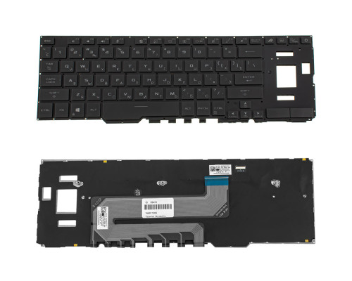 Клавіатура для ноутбука ASUS (GX550 series) rus, black, без фрейма, підсвітка клавіш NBB-89423