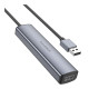 Хаб USB Borofone DH12 4-в-1 USB to USB3.0*4(L=1.2M) Колір Сiрий 6941991112904
